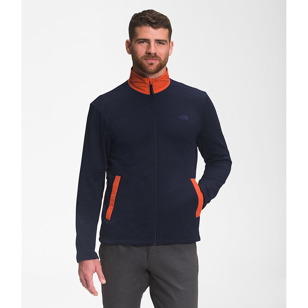 The North Face Fleece Full Zip Mens Australia - The North Face Wayroute Navy (XDO-283546)